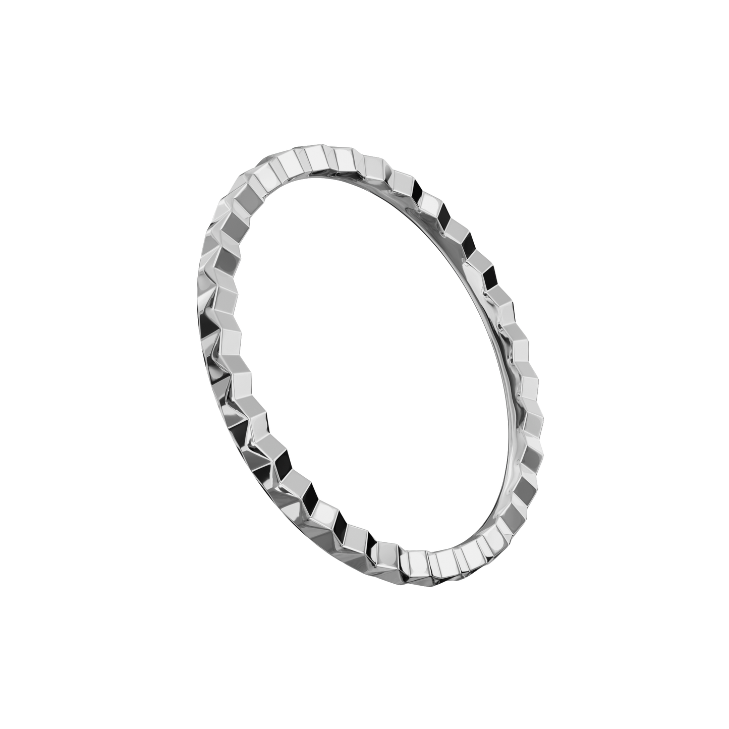 925 Sterling Silver Pyramid Cuts Nose Hoop Ring Silver Silver / 6mm Silver / 8mm Gold / 6mm Gold / 8mm Rose Gold / 6mm Rose Gold / 8mm