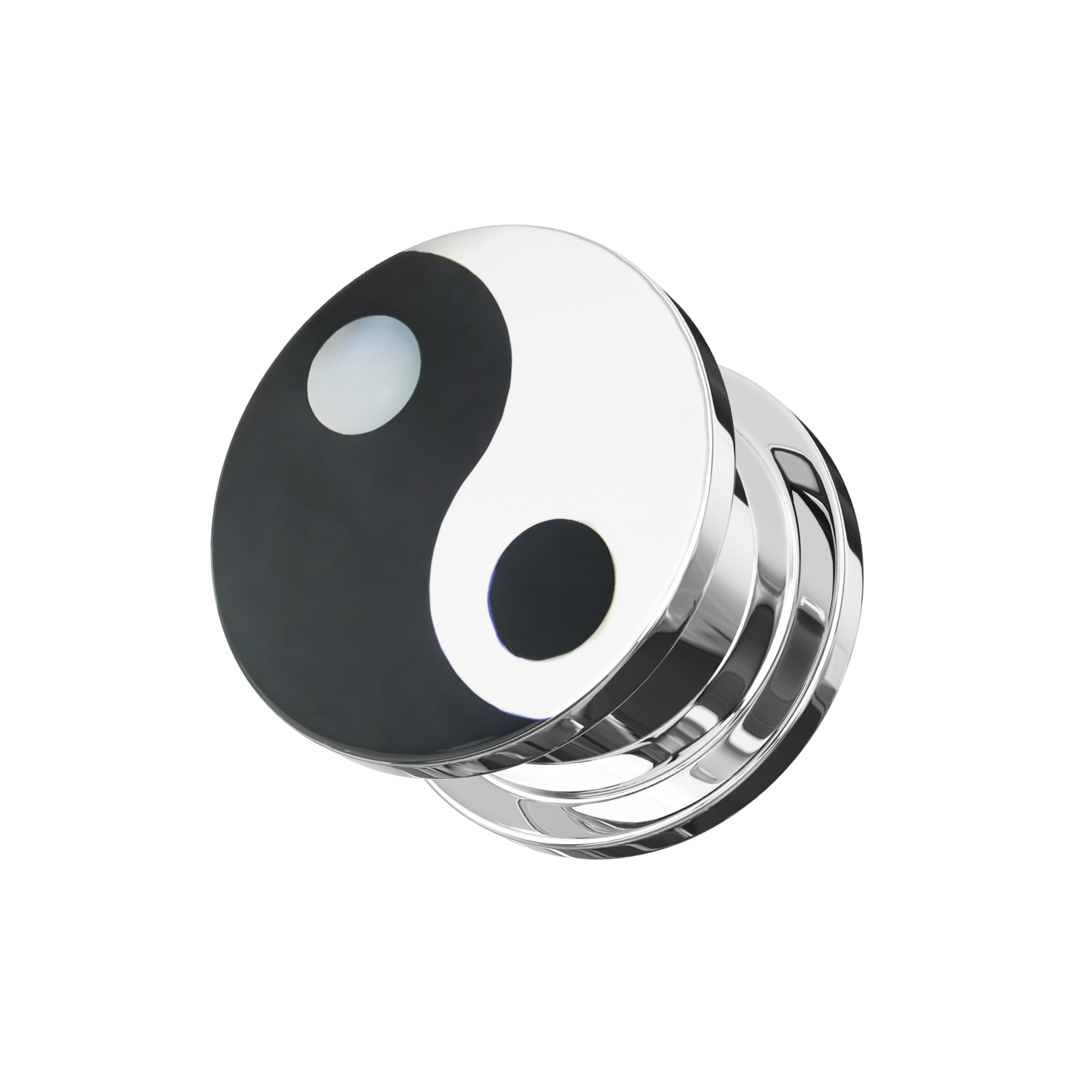 316L Surgical Steel Ying Yang Shell Flesh Tunnel - Monster Piercing