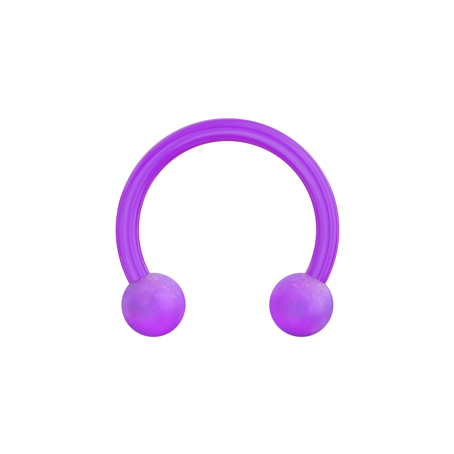 UV Circular Barbell With Glossy UV Balls (Pack of 10) - Monster Piercing