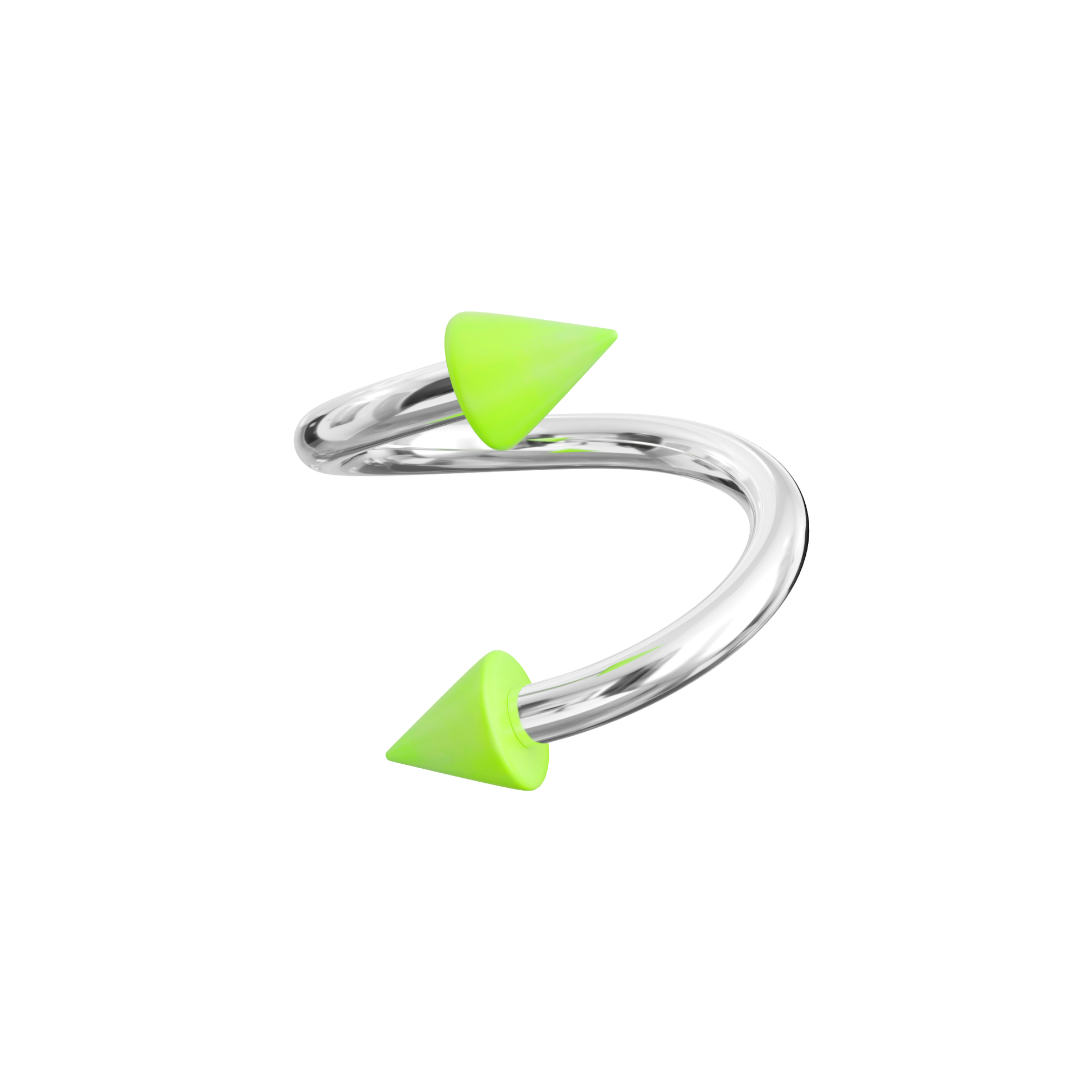 316L Surgical Twisted Steel Barbell with UV Fancy Faded Colour Cones (Pack of 10) - Monster Piercing