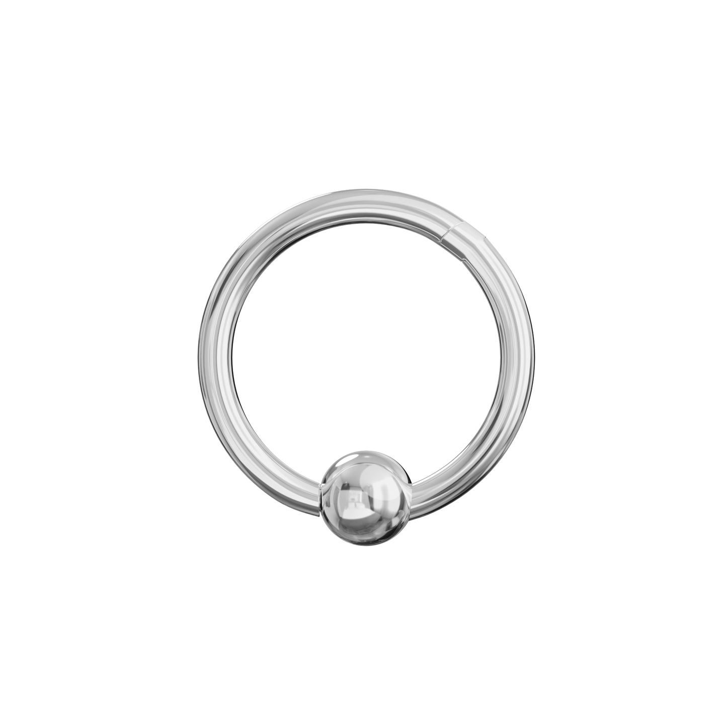 316L Surgical Steel and Black Anodised BCR Ring with Ball - Monster Piercing