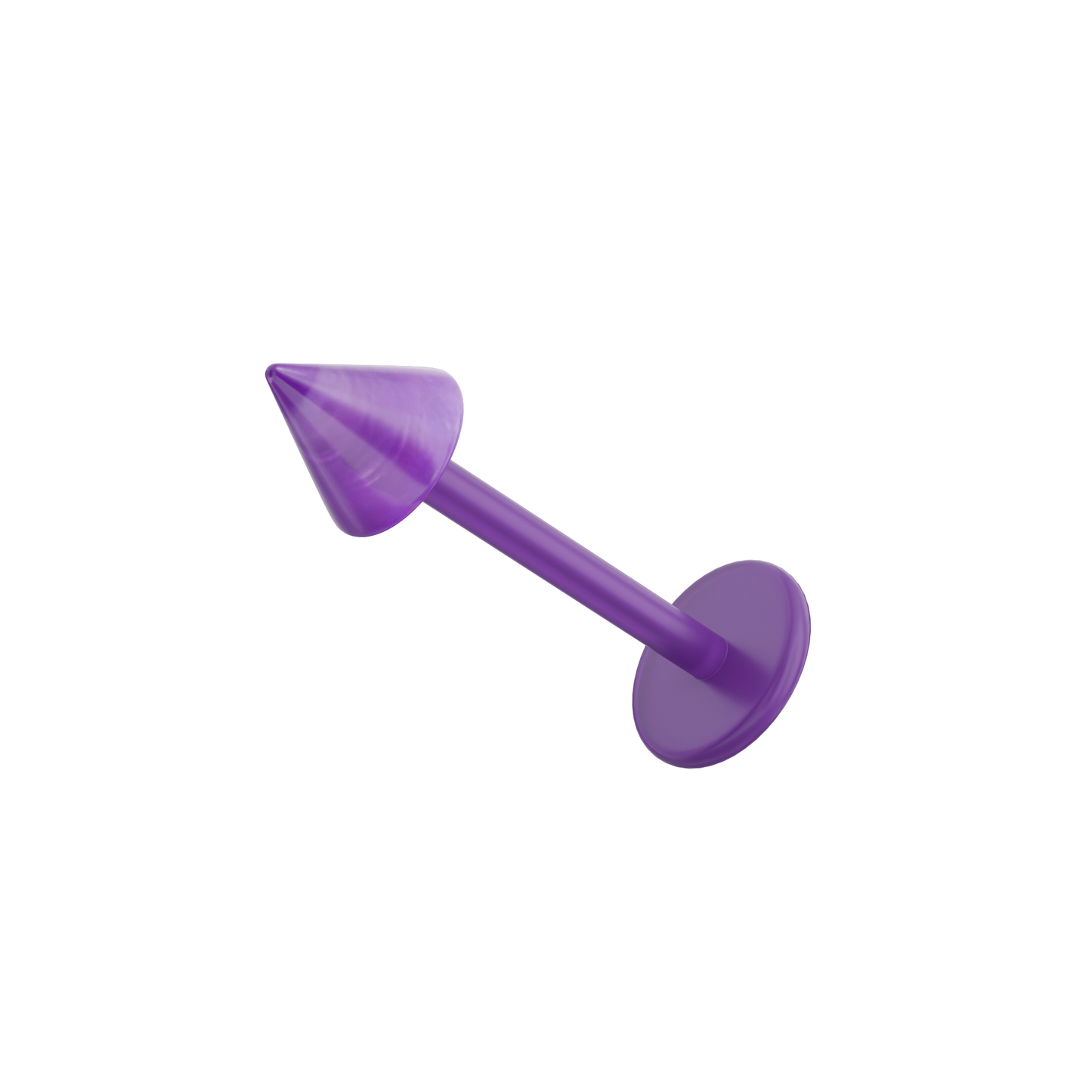 UV Red Labret with Primary Colour UV Cone (Pack of 10) - Monster Piercing