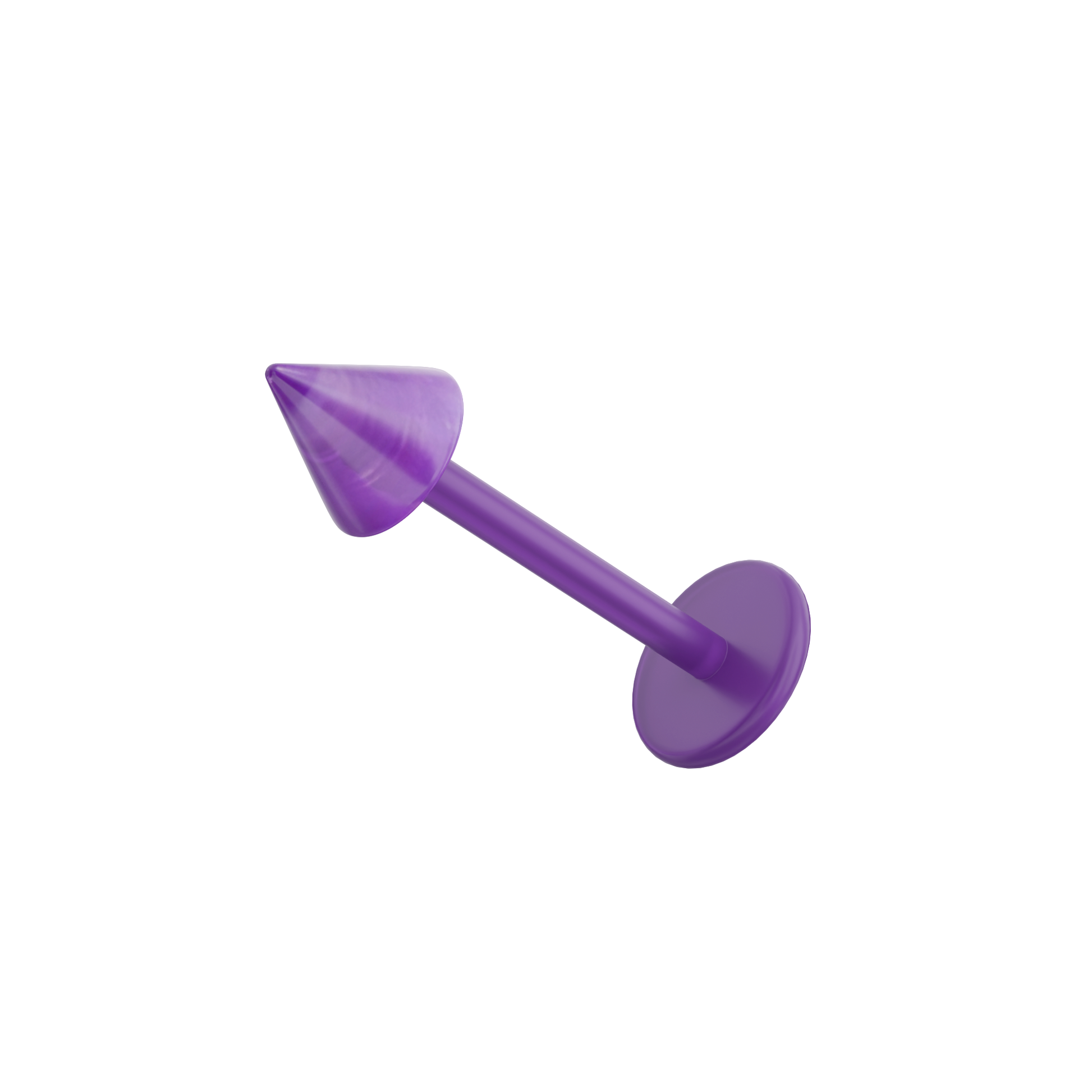 UV Red Labret with Primary Colour UV Cone (Pack of 10) - Monster Piercing