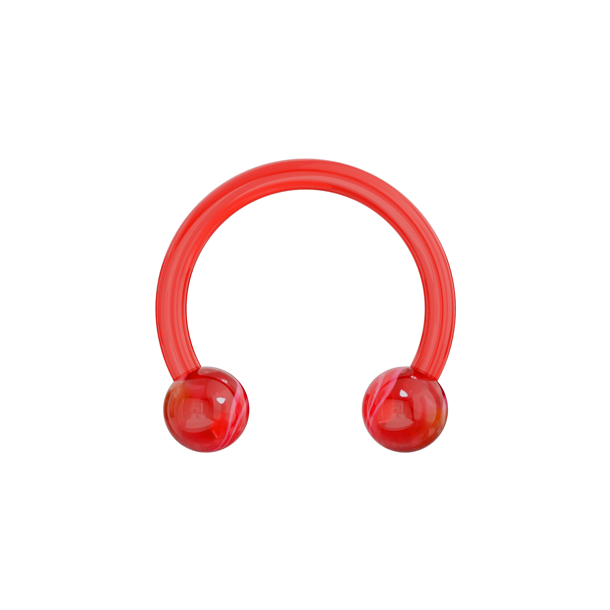 UV Circular Barbell With Marbled UV Balls (Pack of 10) - Monster Piercing