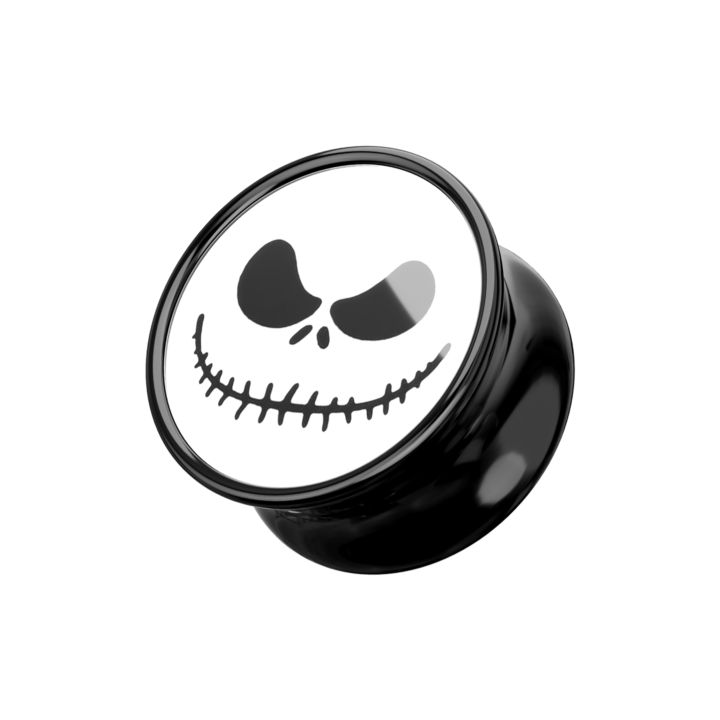 UV Printed Double Flared Black Ear Plug - Monster Piercing