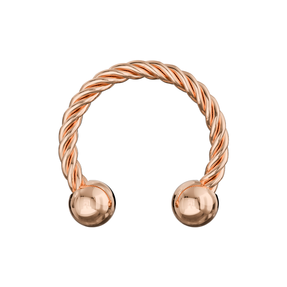 Surgical Steel Twisted Circular Barbell - Monster Piercing