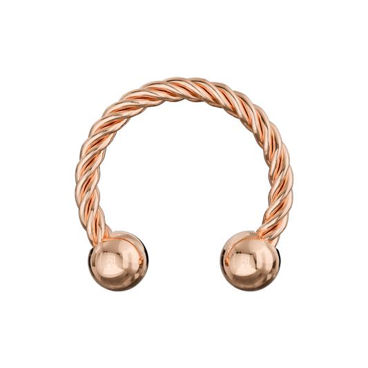 Surgical Steel Twisted Circular Barbell - Monster Piercing