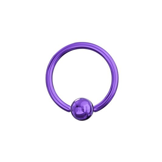 316L Surgical Steel Anodised BCR ring - Monster Piercing