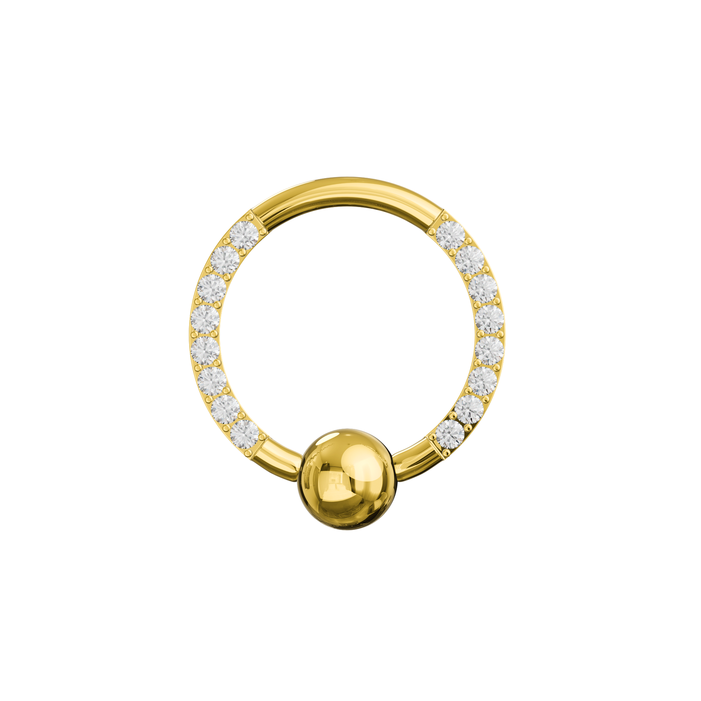 G23 Titanium Cubic Zirconia Studded BCR - Monster Piercing