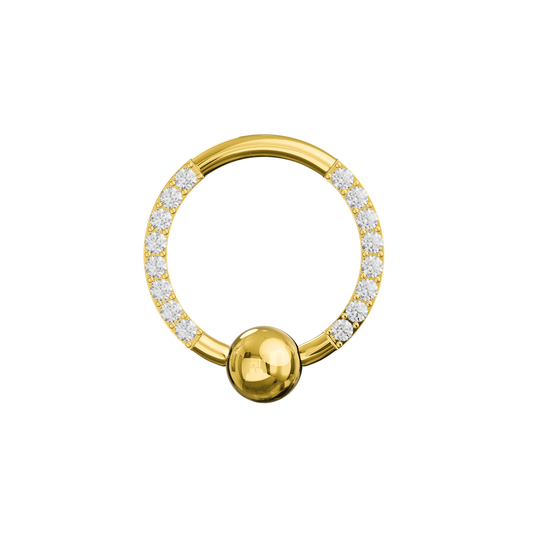 G23 Titanium Cubic Zirconia Studded BCR - Monster Piercing