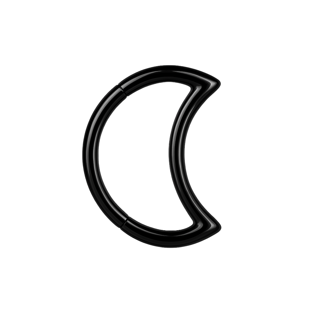 316L Surgical Steel Crescent Cut Segment Clicker Ring - Monster Piercing