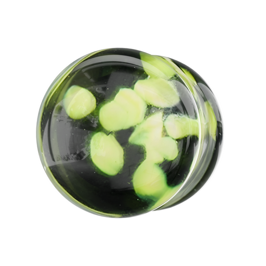 Pyrex Glass Green Pebble Ear Plug