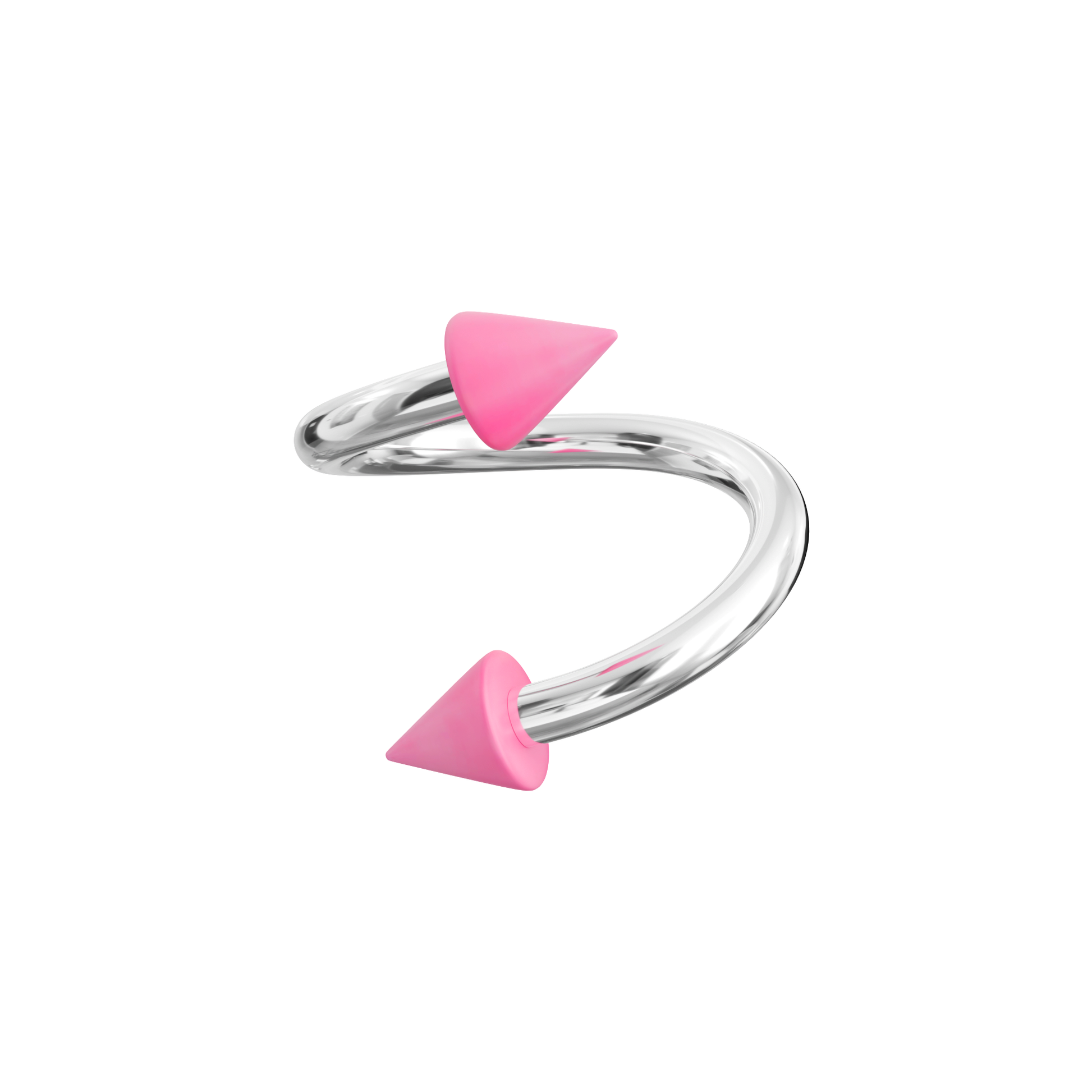 316L Surgical Twisted Steel Barbell with UV Fancy Faded Colour Cones (Pack of 10) - Monster Piercing