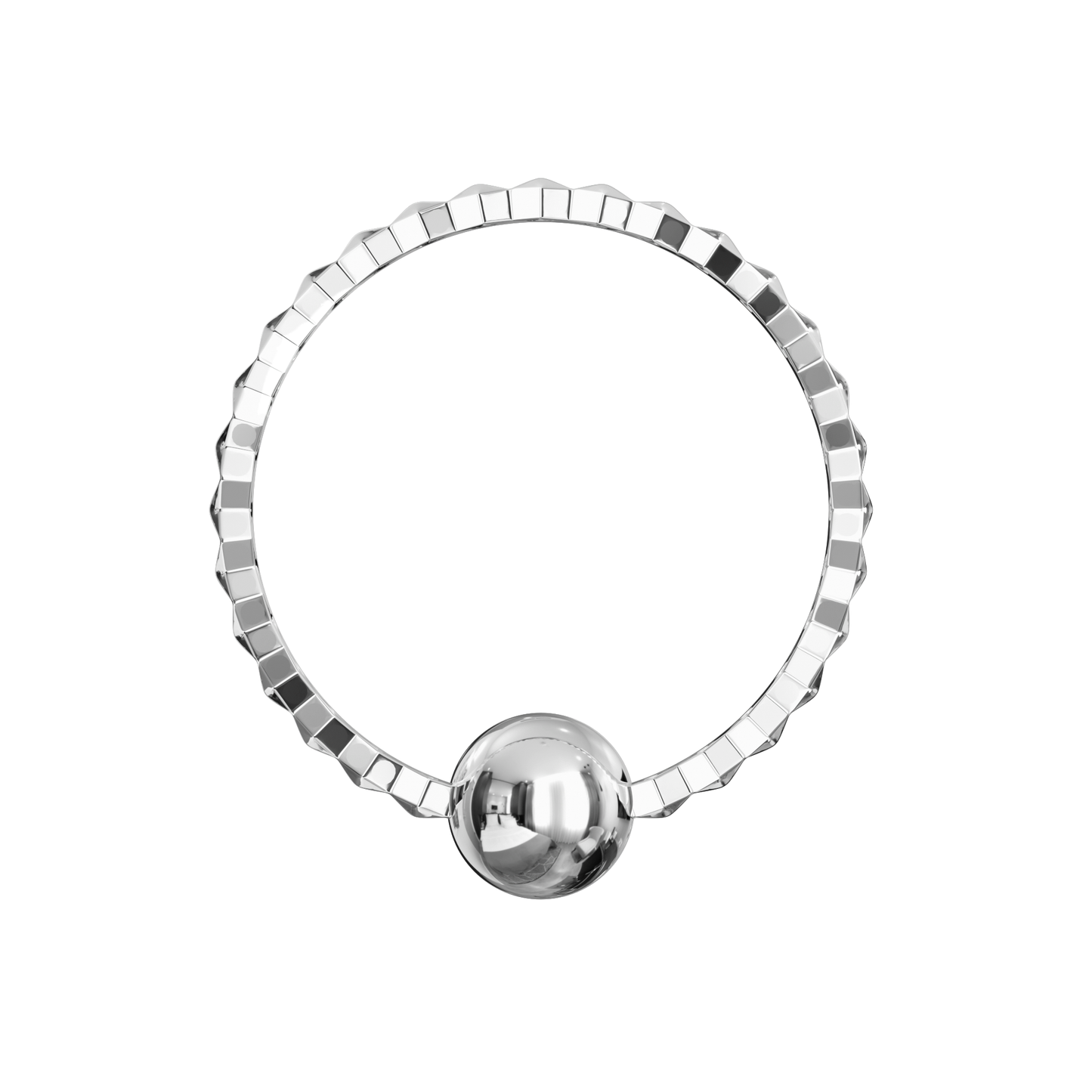 925 Sterling Silver Laser Cut BCR Design Nose Hoop Ring - Monster Piercing