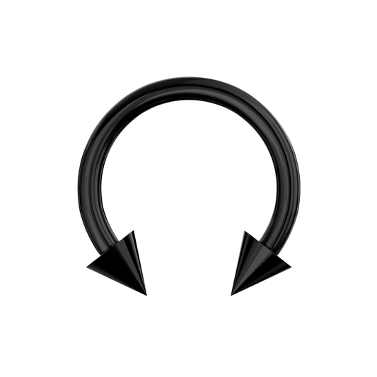 316L Surgical Steel Internally Threaded Horseshoe CBB With Cone - Monster Piercing