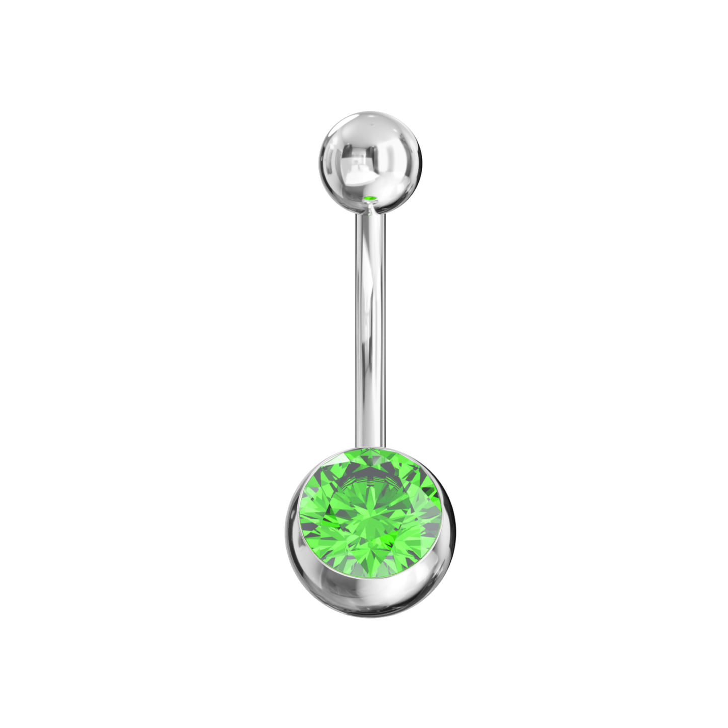 316L Surgical Steel Classic Jewelled Belly Ring - Monster Piercing
