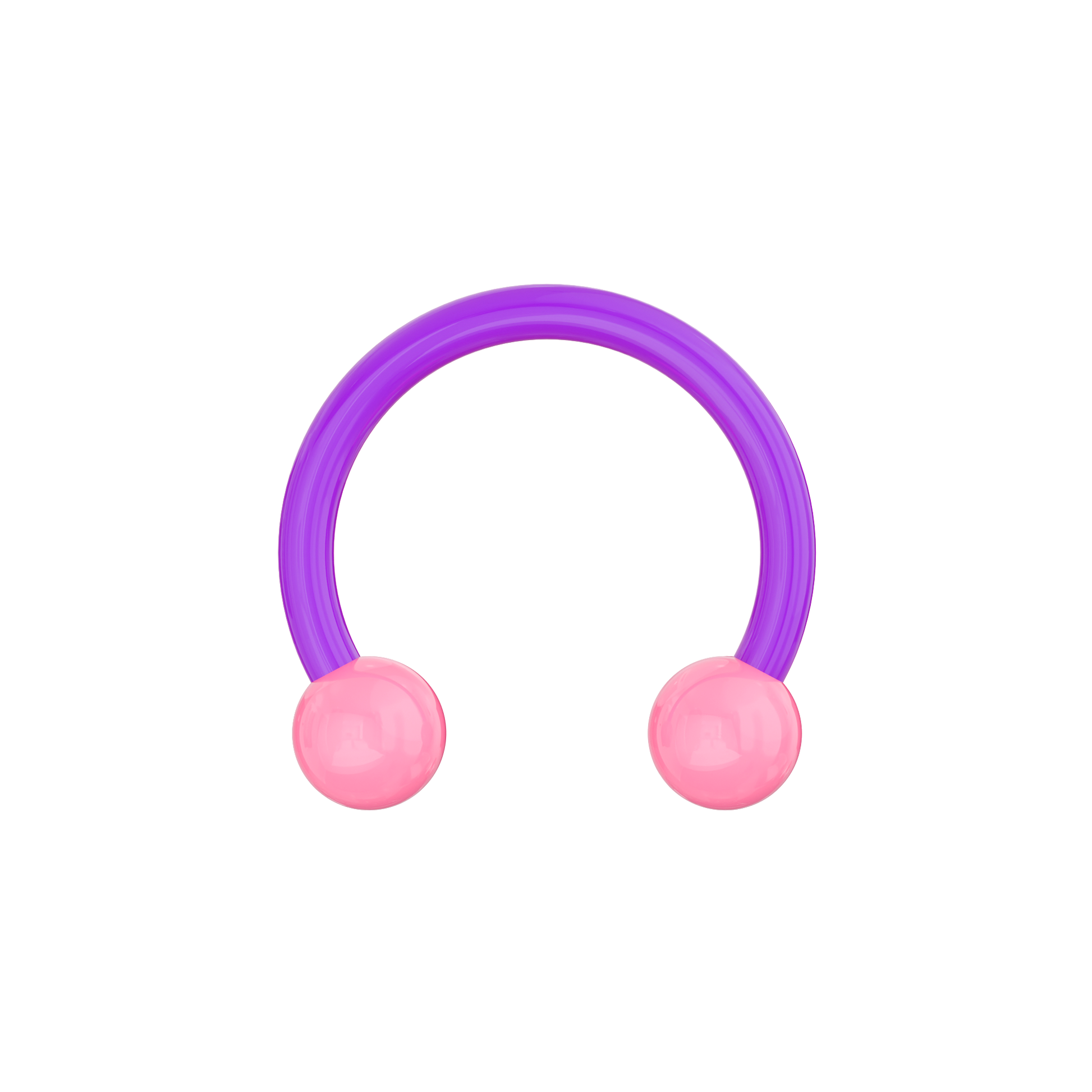 UV Circular Barbell With Glossy UV Balls (Pack of 10) - Monster Piercing