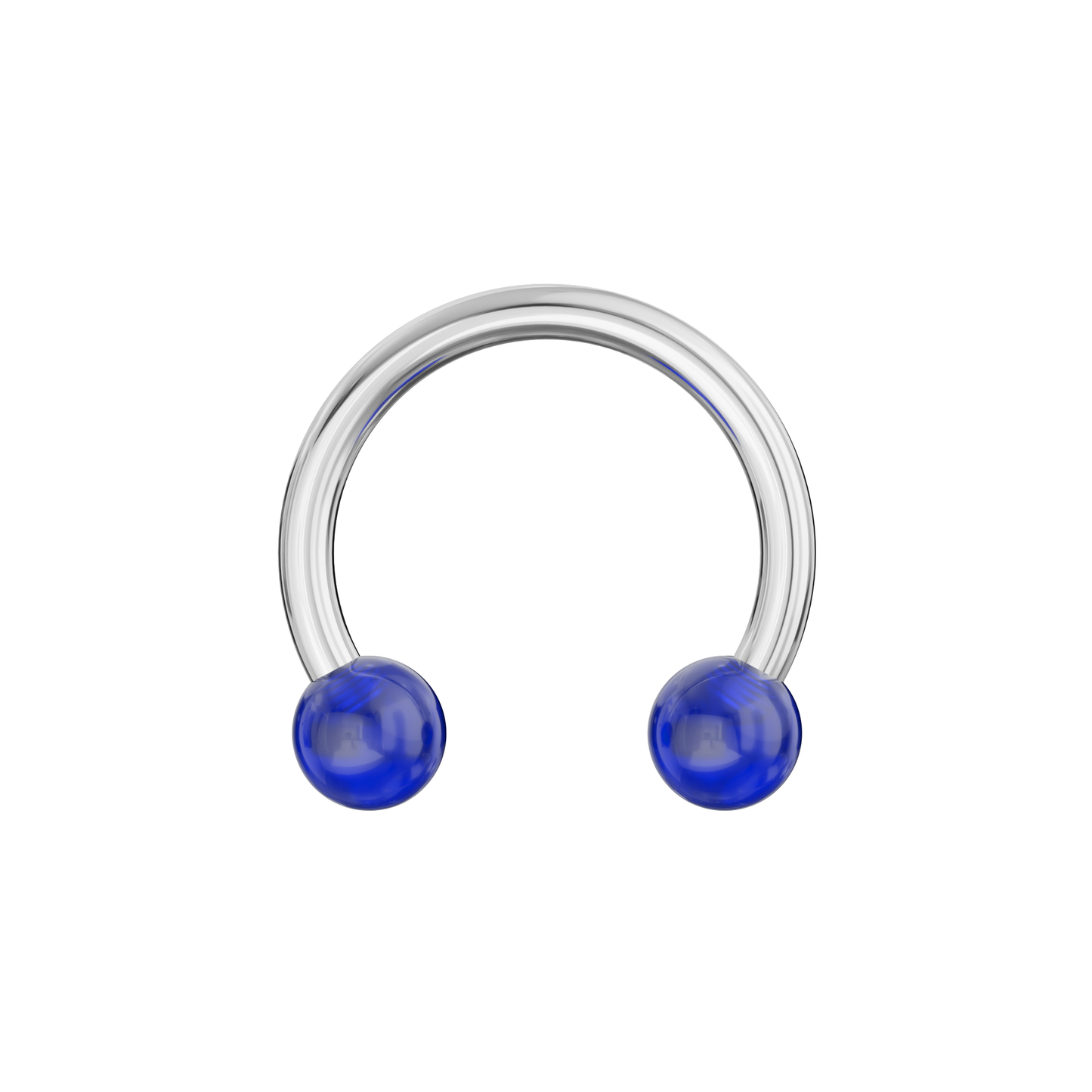 316L Surgical Steel Circular Barbell With Glossy UV Balls (Pack of 10) - Monster Piercing