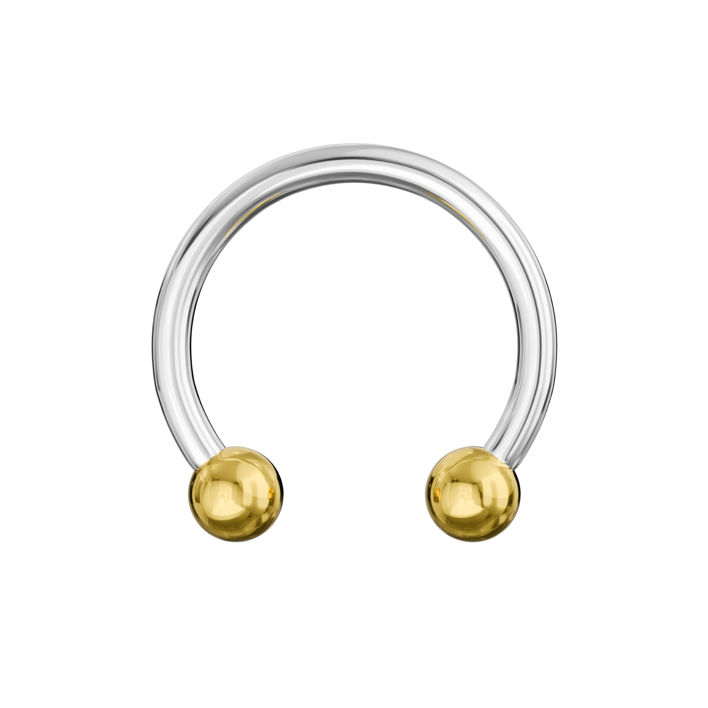 316L Surgical Steel Circular Barbell with Anodised Ball - Monster Piercing