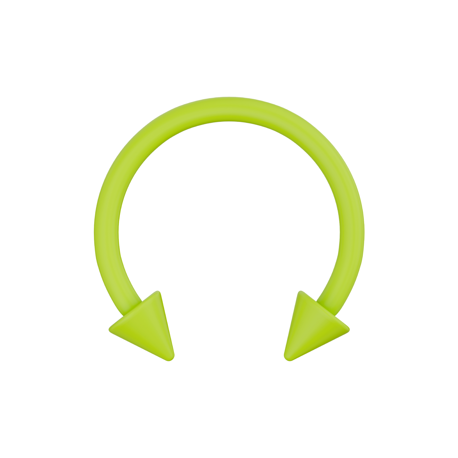 316L Surgical Steel Neon Coloured Circular Barbell with Cone - Monster Piercing