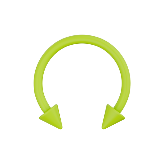 316L Surgical Steel Neon Coloured Circular Barbell with Cone - Monster Piercing