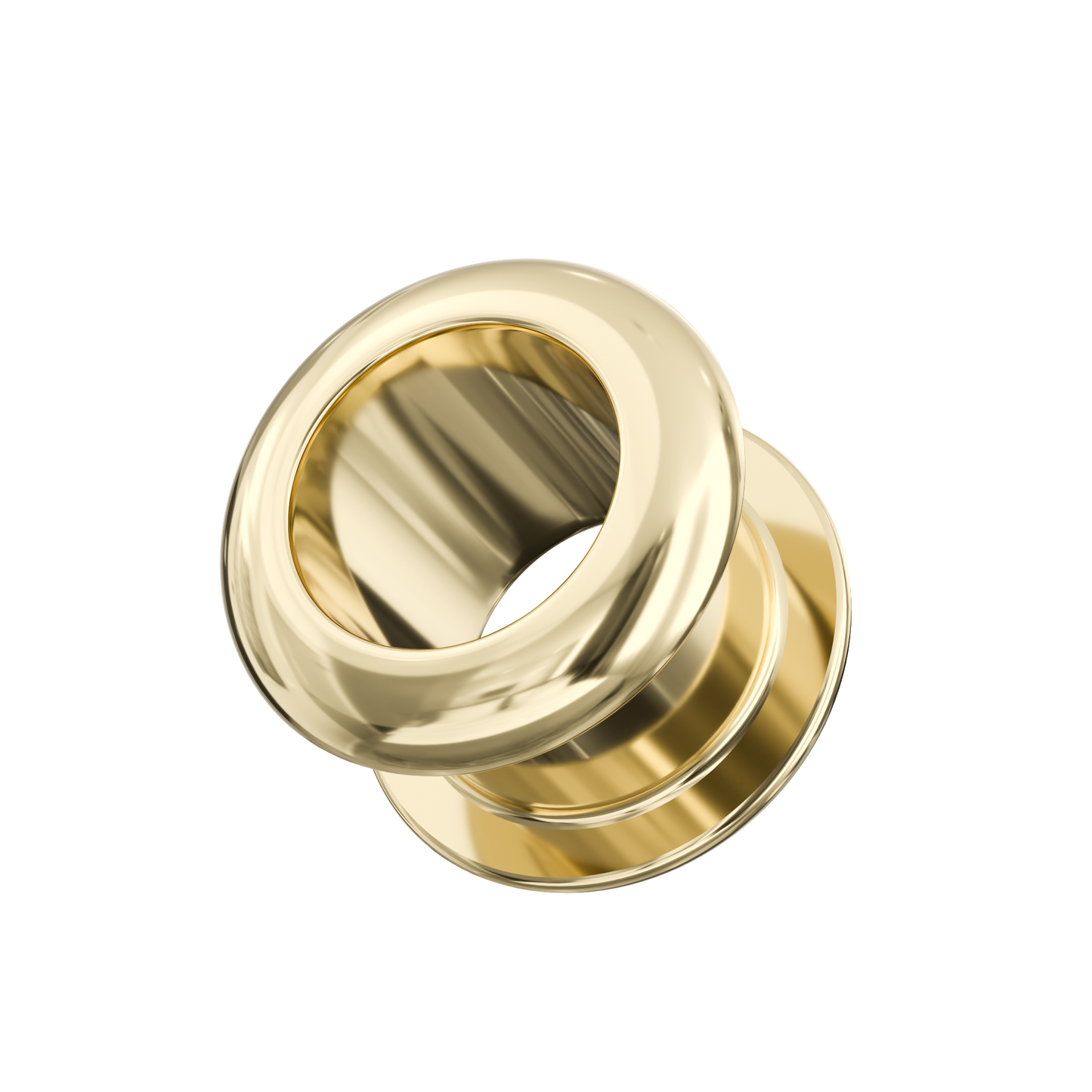 Gold Anodised Screw Fit Ear Flesh Tunnel - Monster Piercing