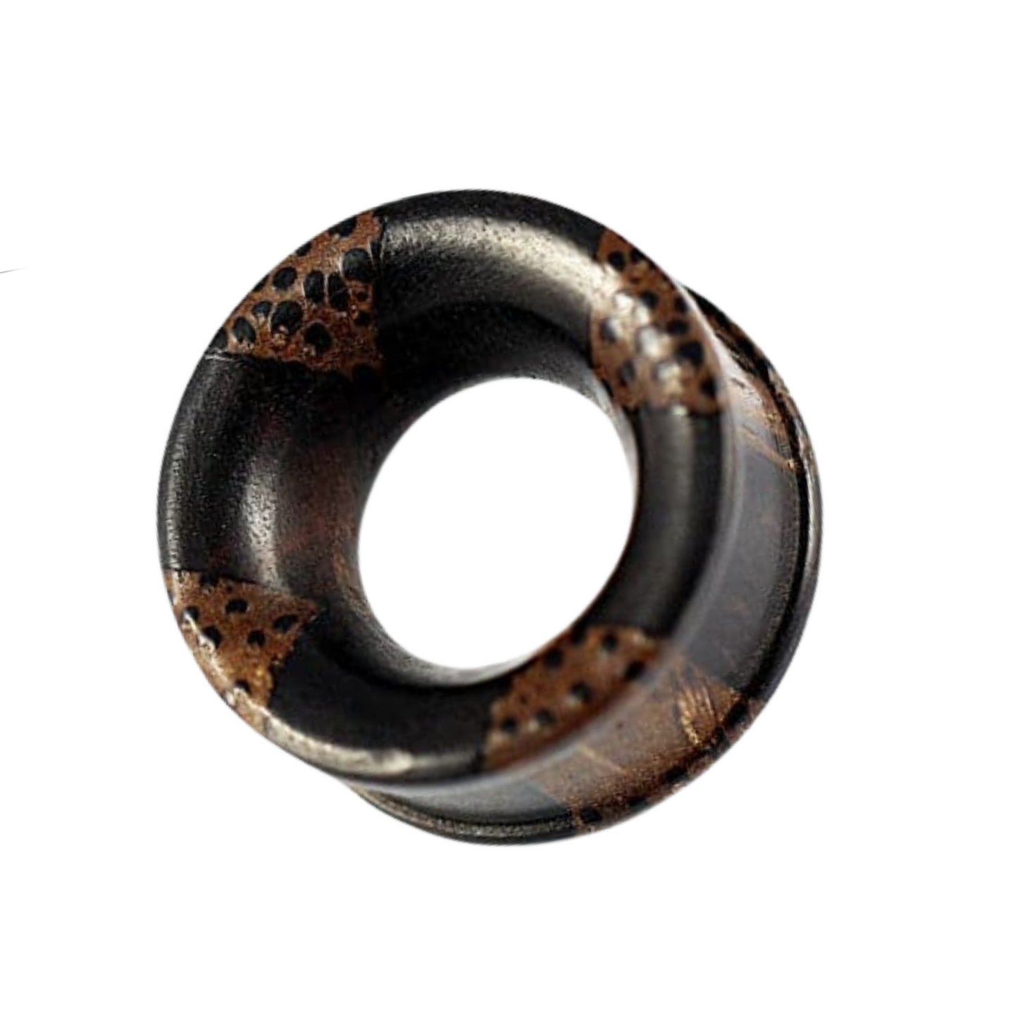 Organic Palm and Iron Wood Ribbed Edge Ear Tunnel - Monster Piercing