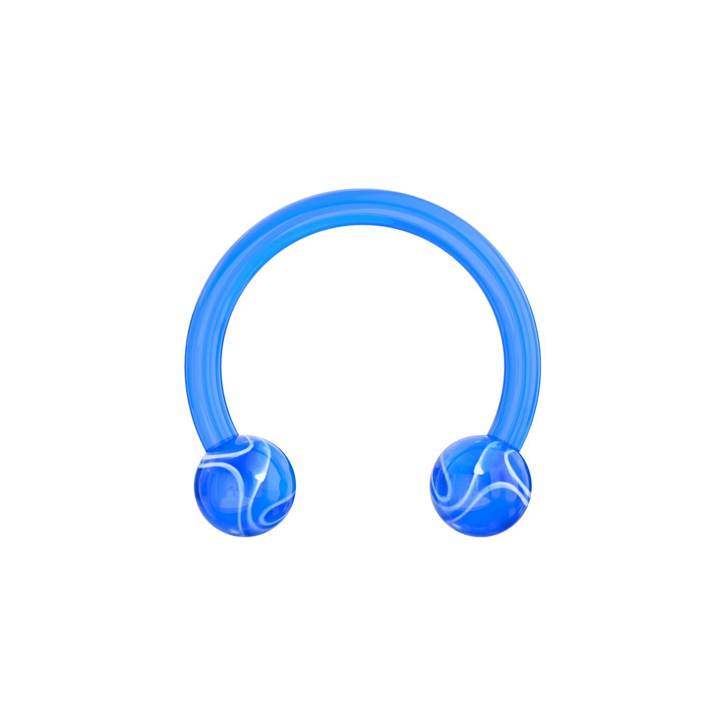 UV Circular Barbell With Marbled UV Balls (Pack of 10) - Monster Piercing