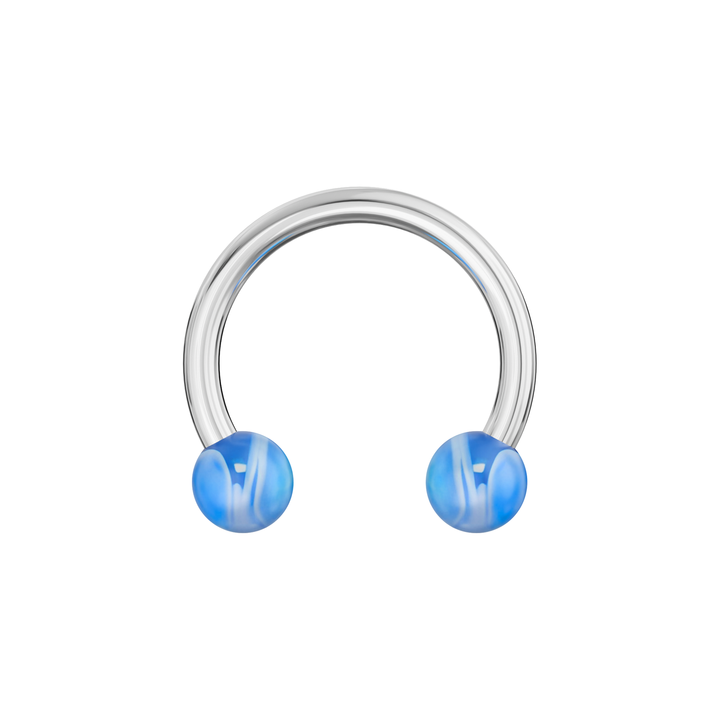 Steel Circular Barbells with Mixed UV Balls Body Jewelry (Pack of 10) - Monster Piercing