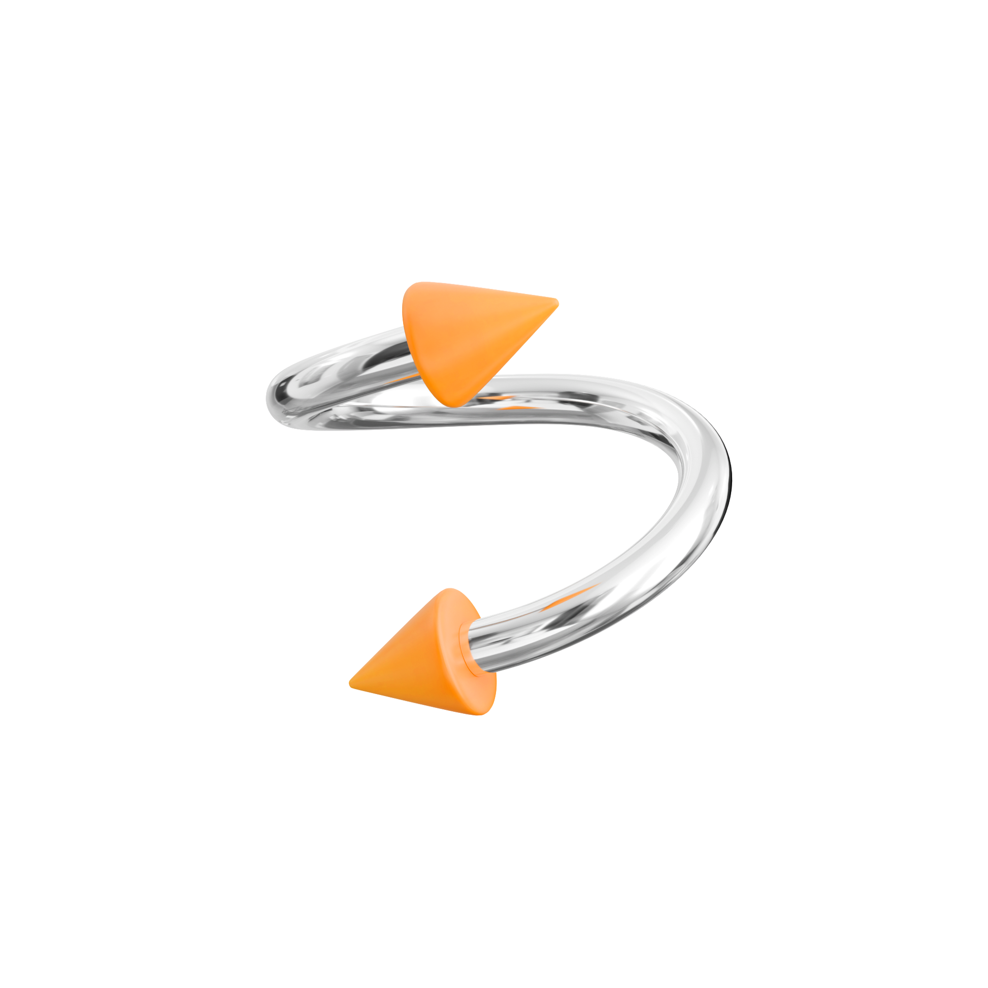 316L Surgical Twisted Steel Barbell with UV Fancy Faded Colour Cones (Pack of 10) - Monster Piercing