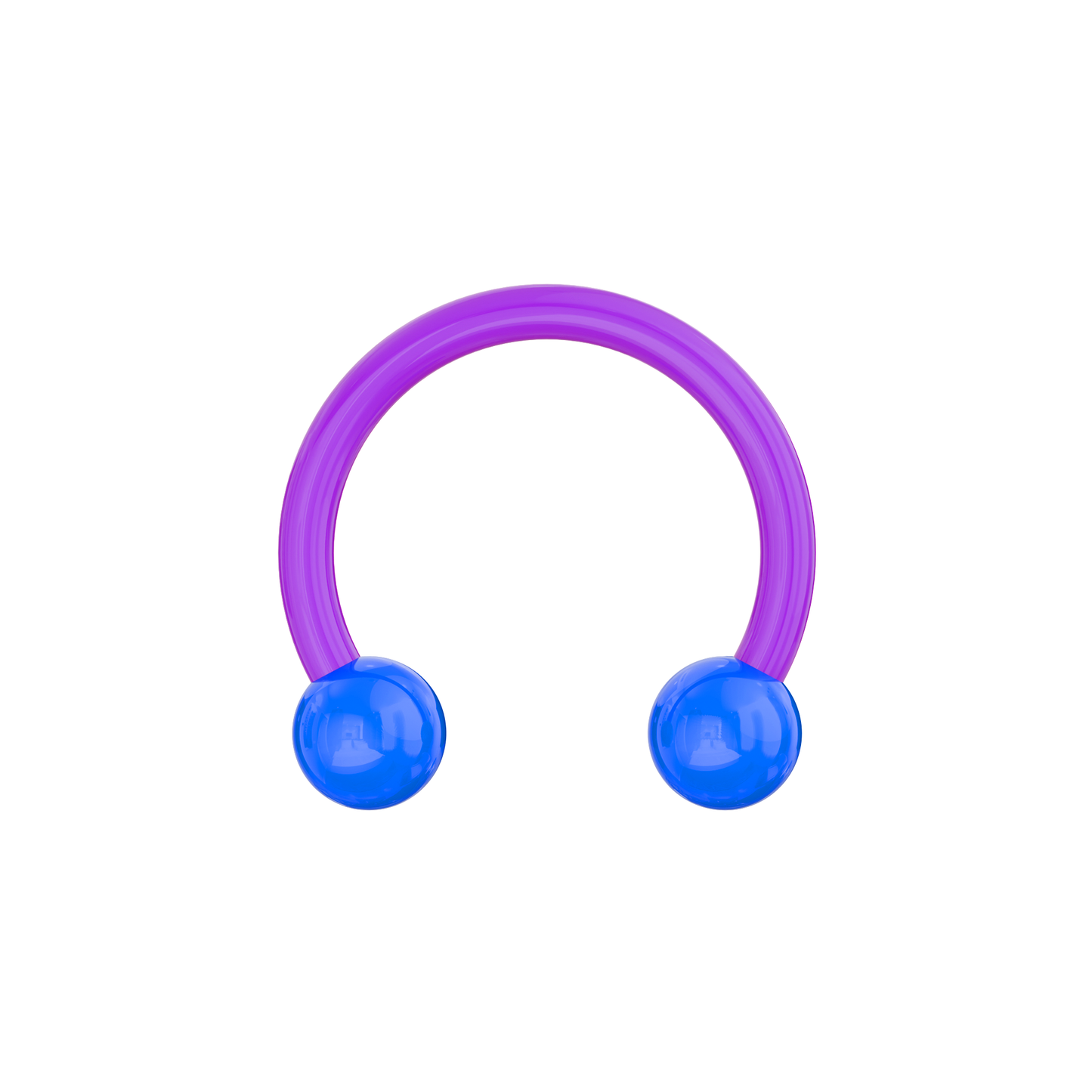 UV Circular Barbell With Glossy UV Balls (Pack of 10) - Monster Piercing