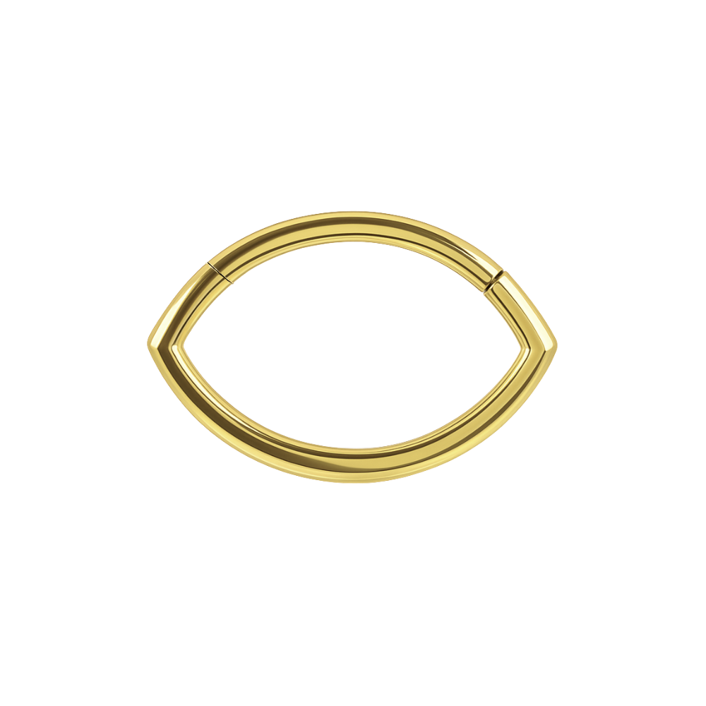 316L Surgical Steel Oval Classic Hinged Segment Clicker Ring - Monster Piercing