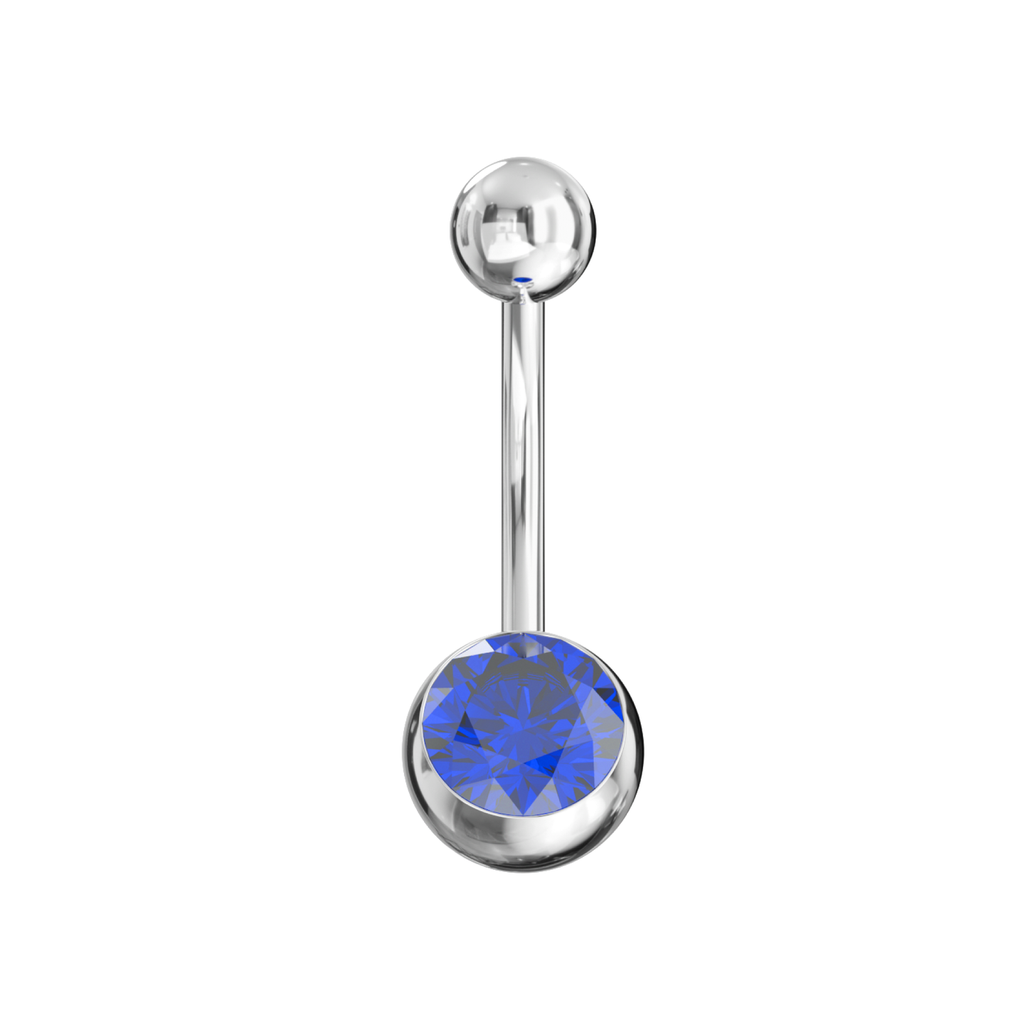 316L Surgical Steel Classic Jewelled Belly Ring - Monster Piercing