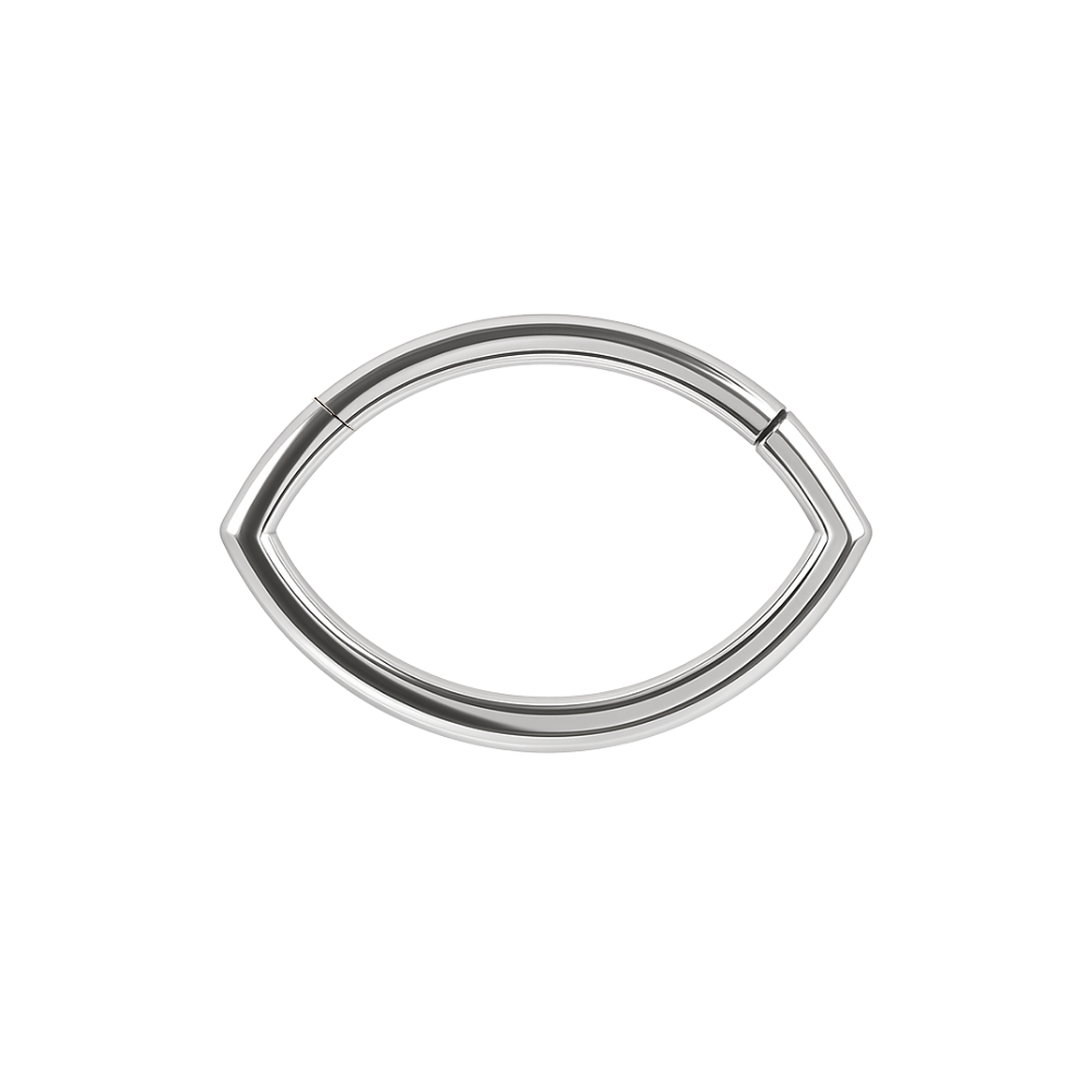 316L Surgical Steel Oval Classic Hinged Segment Clicker Ring - Monster Piercing