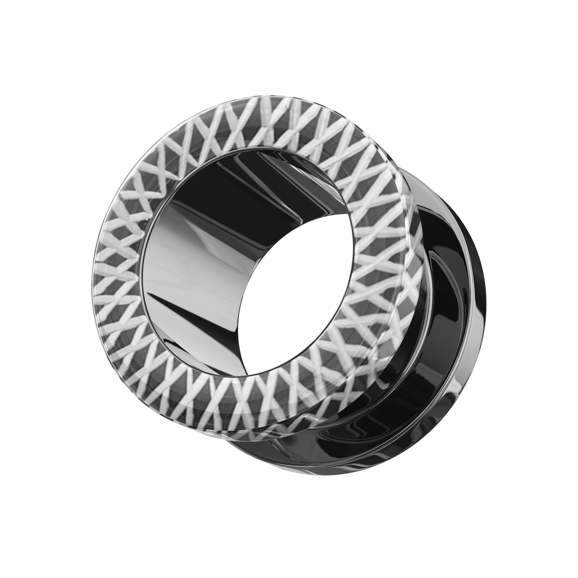 316L Surgical Steel Laser-Cut Edge Externally Threaded Tunnel - Monster Piercing