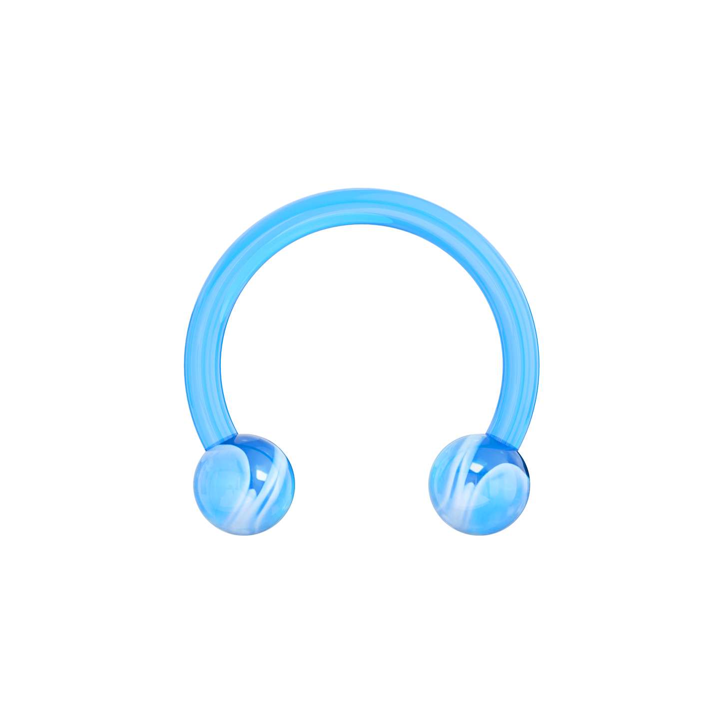 UV Circular Barbell With Marbled UV Balls (Pack of 10) - Monster Piercing