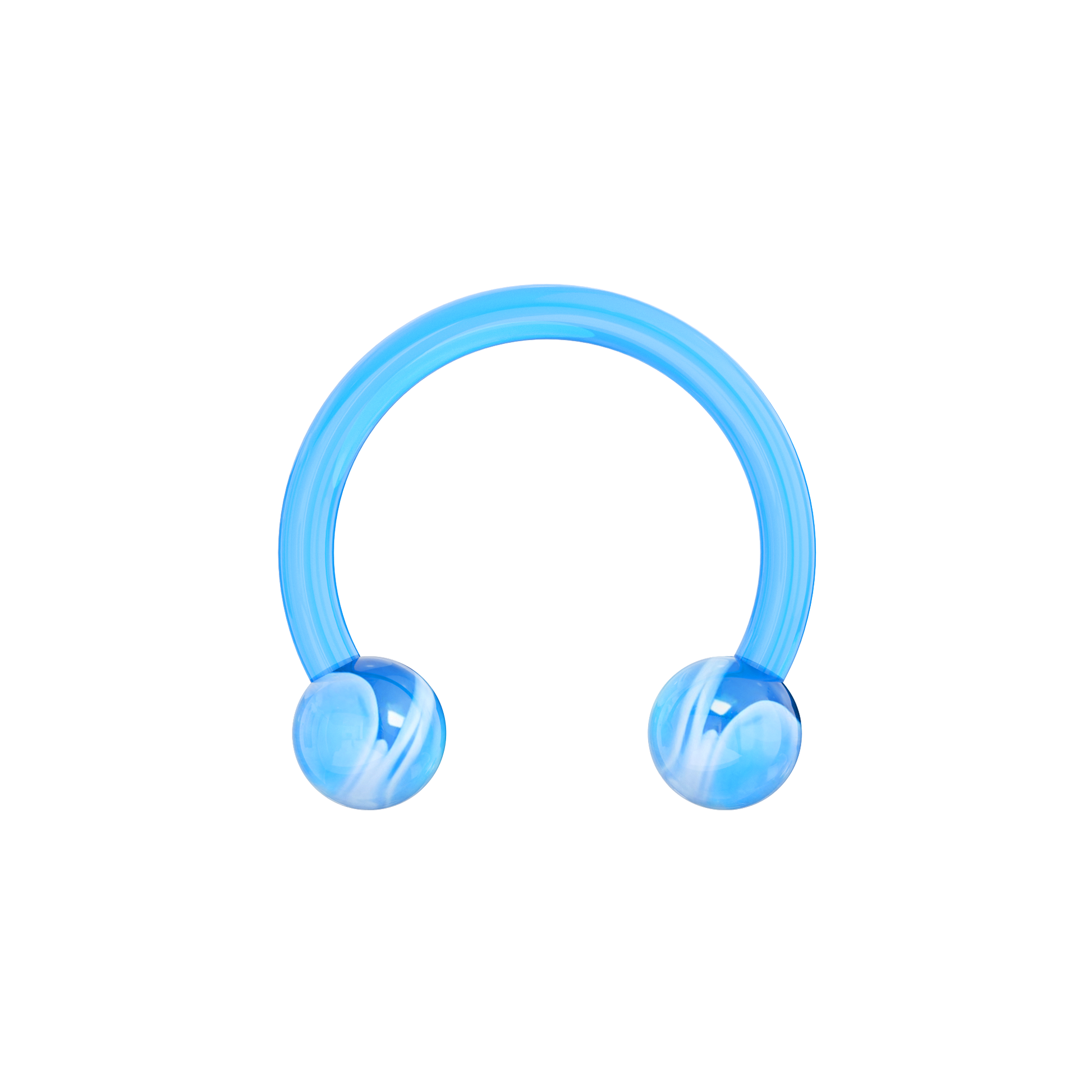 UV Circular Barbell With Marbled UV Balls (Pack of 10) - Monster Piercing