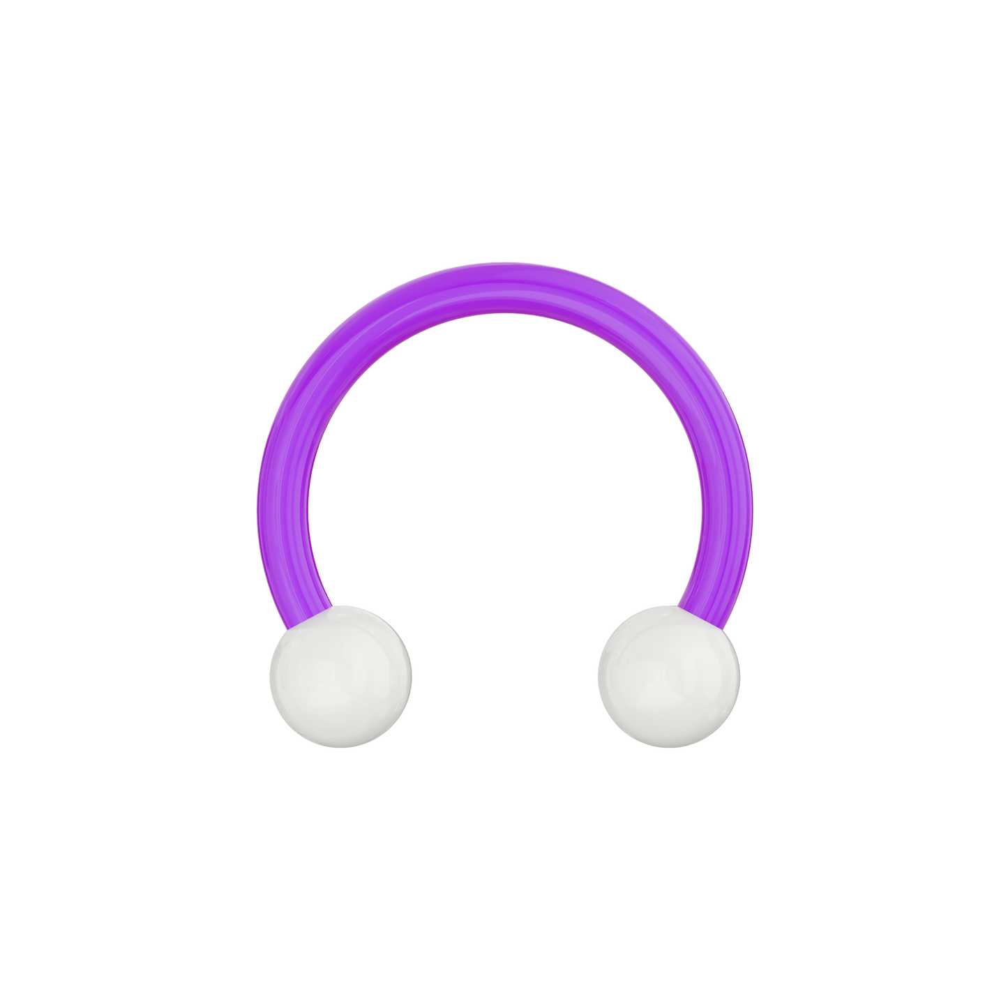 UV Circular Barbell With Glossy UV Balls (Pack of 10) - Monster Piercing
