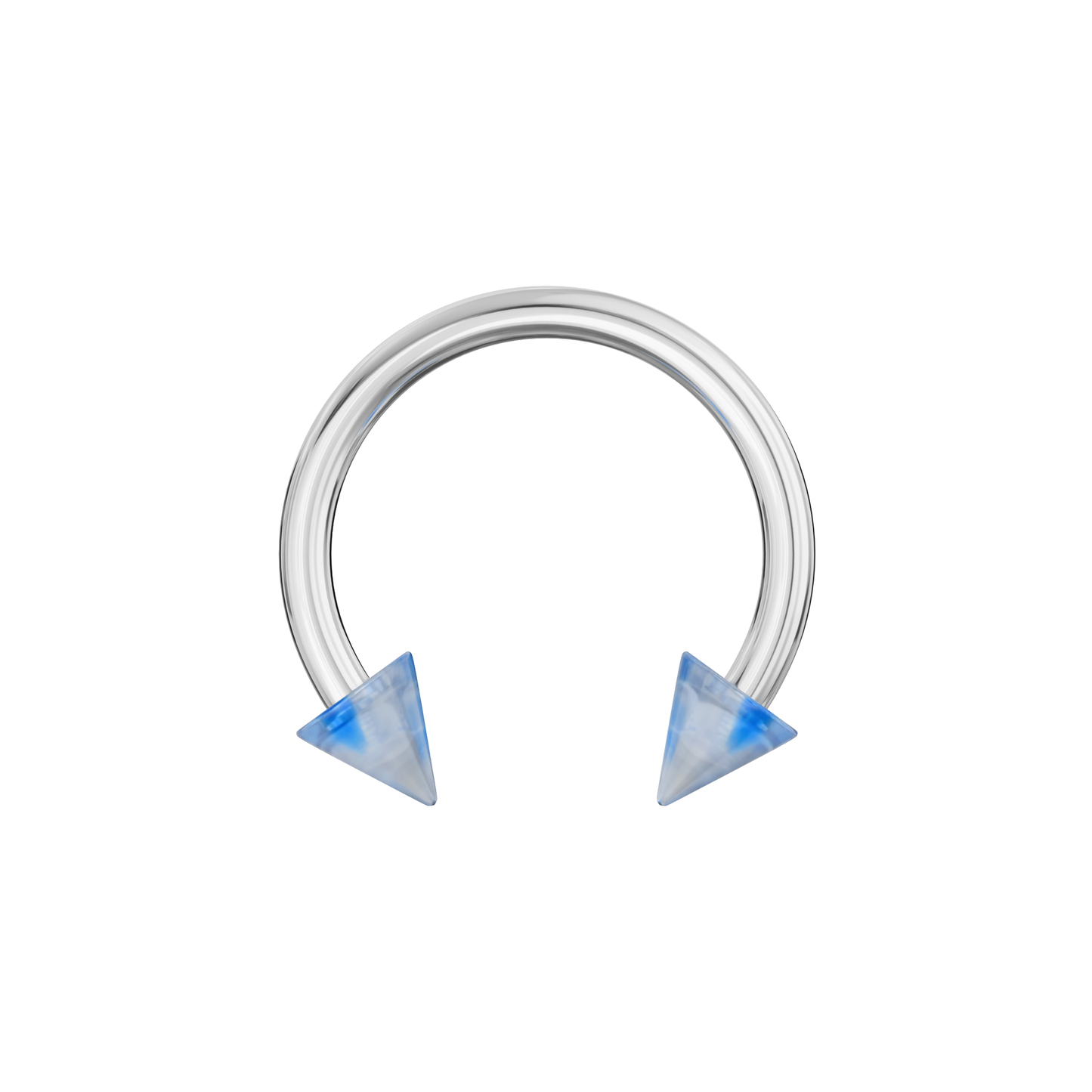 316L Surgical Steel Circular Barbell With Marble UV Cones (Pack of 10) - Monster Piercing