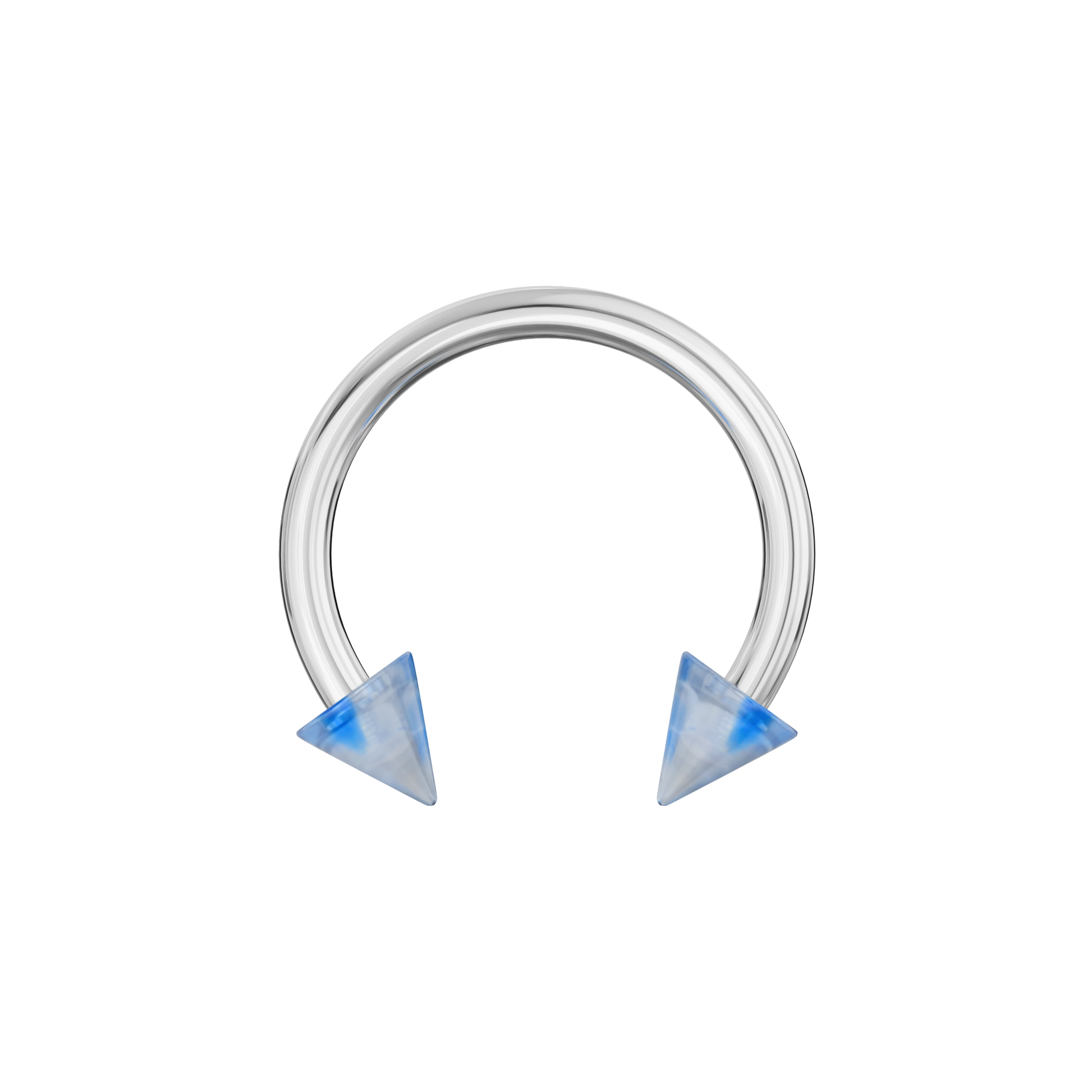 316L Surgical Steel Circular Barbell With Marble UV Cones (Pack of 10) - Monster Piercing