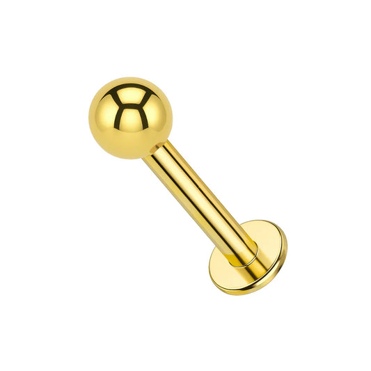 925 Sterling Silver Labret Bar with Ball Labret Lip Rings Silver Silver / 6mm Silver / 8mm Silver / 10mm Gold / 6mm Gold / 8mm Gold / 10mm Rose Gold / 6mm Rose Gold / 8mm Rose Gold / 10mm