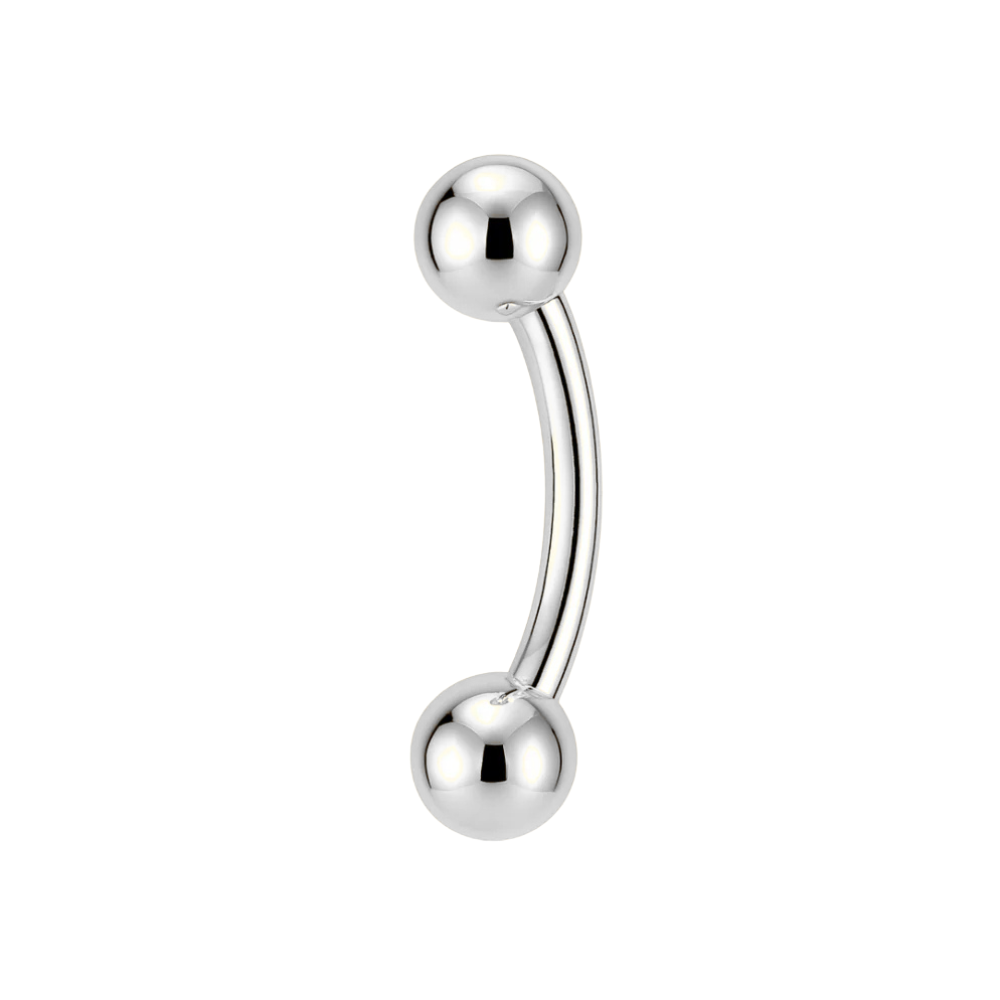 316L Surgical Steel Externally Threaded Ball End Curved Bar - Monster Piercing