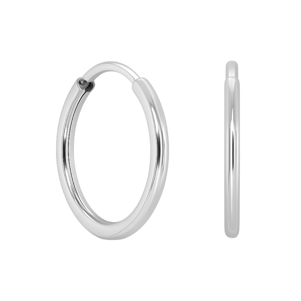316L Surgical Steel Hinged Sleeper Hoop Rings - Monster Piercing