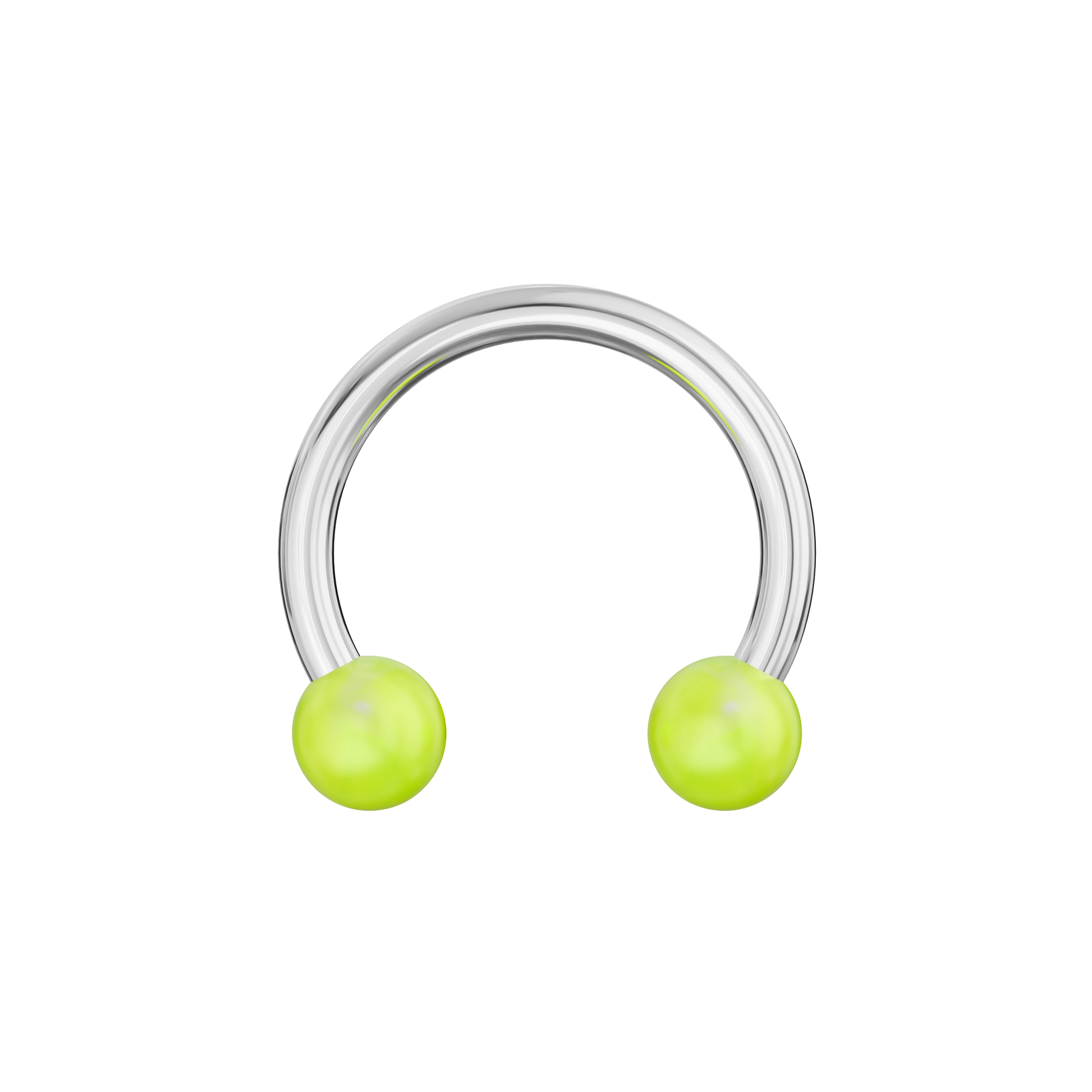 316L Surgical Steel Circular Barbell With Basic Colour UV Balls (Pack of 10) - Monster Piercing