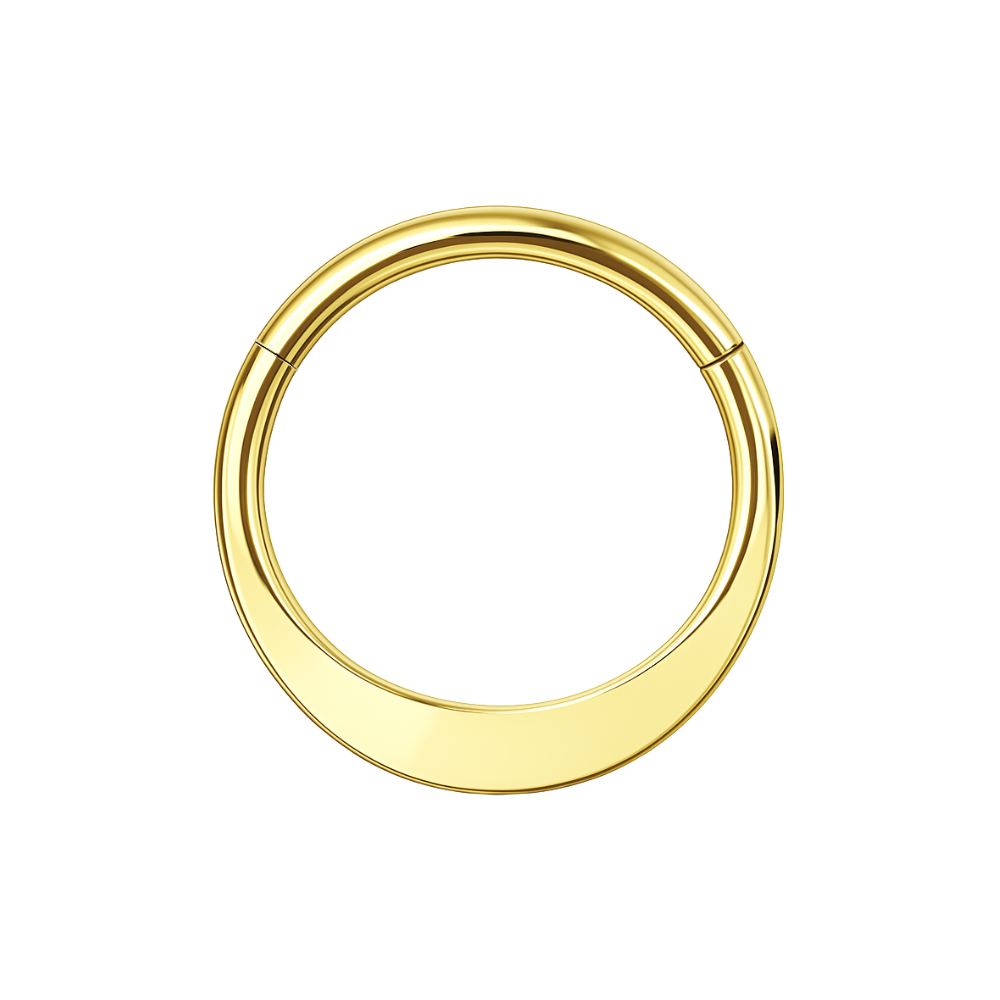 14K Gold Classic Chunky Segment Clicker Ring 7mm 8mm 10mm