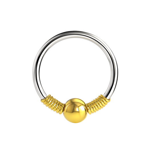 316L Surgical Steel 18G BCR Hinged Segment Ring