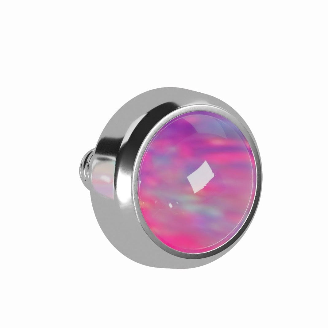 G23 Titanium Opal Stone Top Dermal Anchor - Monster Piercing