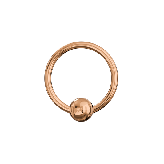 316L Surgical steel With Rose Gold PVD BCR Ring - Monster Piercing