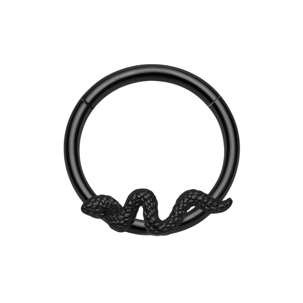 316L Surgical Steel Slithering Snake Hinged Segment Ring