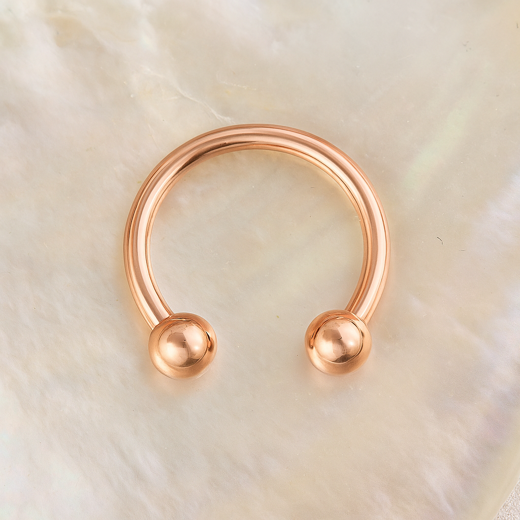 925 Sterling Silver Circular Barbell with Ball Nose Jewellery Silver Silver / 6mm Silver / 8mm Silver / 10mm Gold / 6mm Gold / 8mm Gold / 10mm Rose Gold / 6mm Rose Gold / 8mm Rose Gold / 10mm